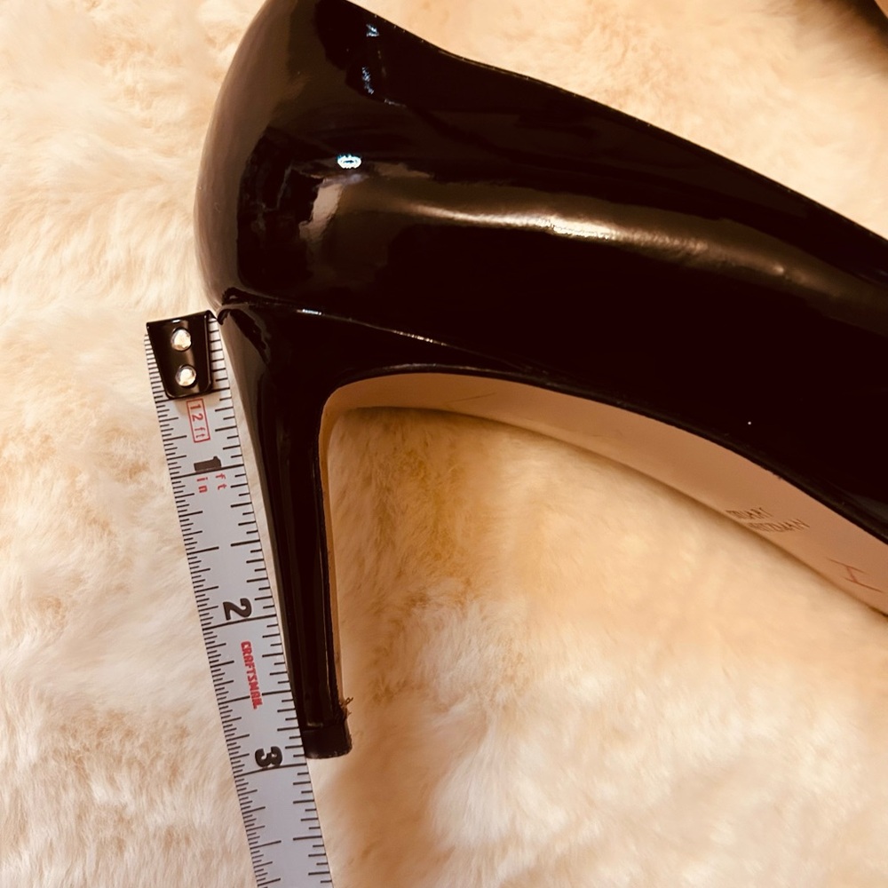 Stuart Weitzman patent leather black pointed heels Size 9.5 - Picture 10 of 15